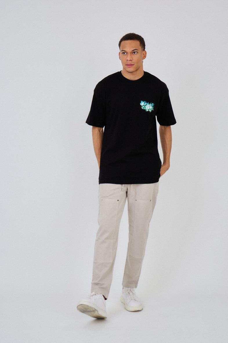 Peace Bloom Tee - Black