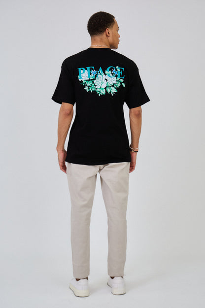 Peace Bloom Tee - Black