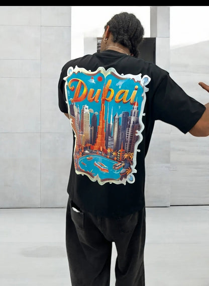 Dubai Skyline Tee Black