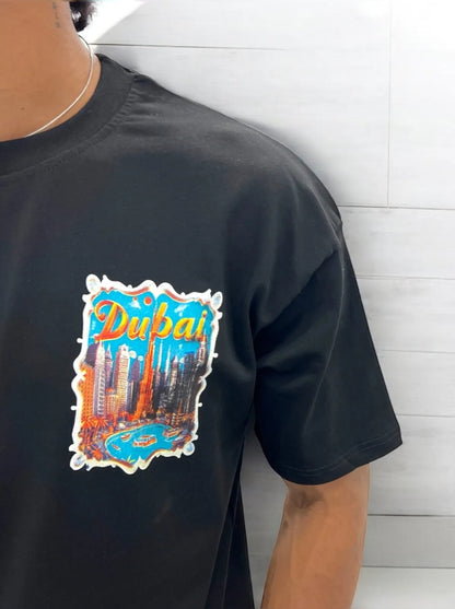 Dubai Skyline Tee Black