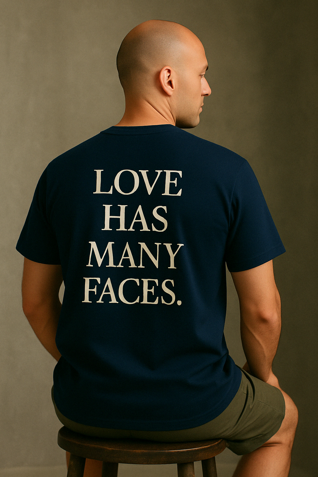 Love Has Many Faces T-shirt - Marineblauw