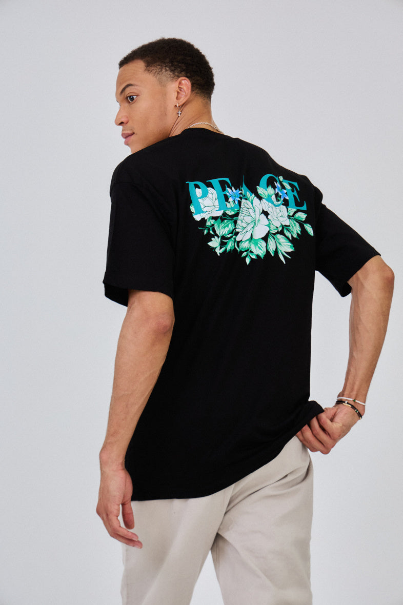 Peace Bloom Tee - Black