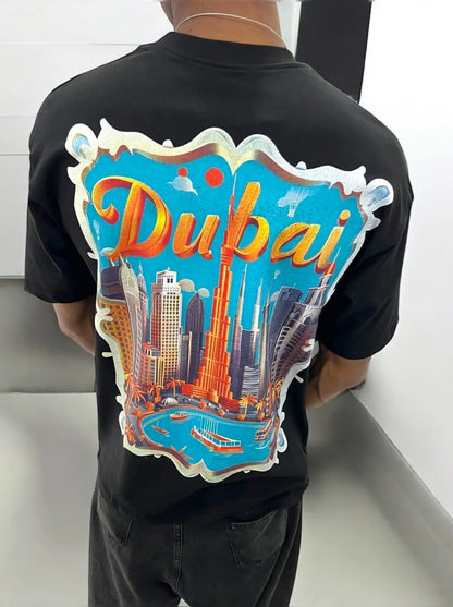 Dubai Skyline Tee Black