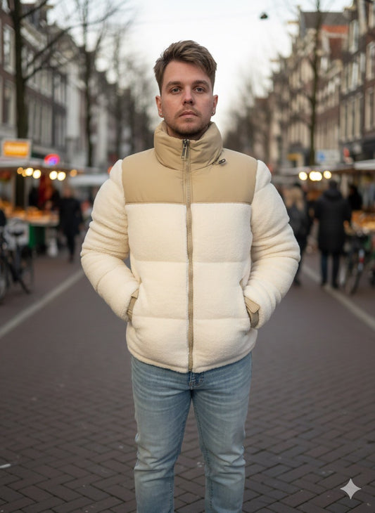 Teddy Pufferjas Beige