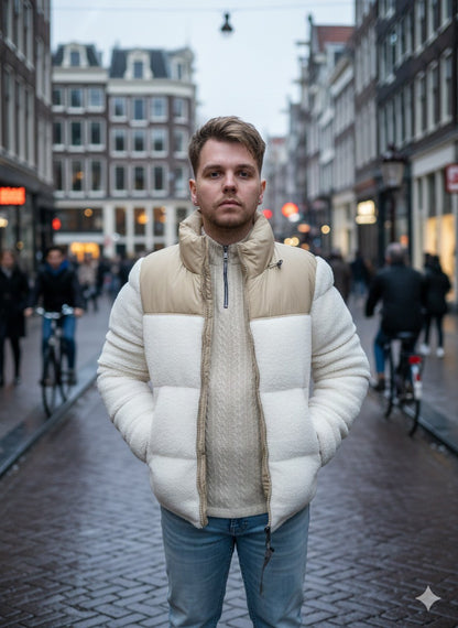 Teddy Pufferjas Beige