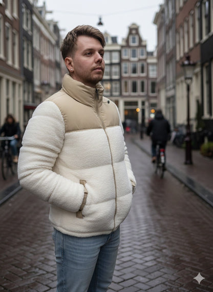 Teddy Pufferjas Beige